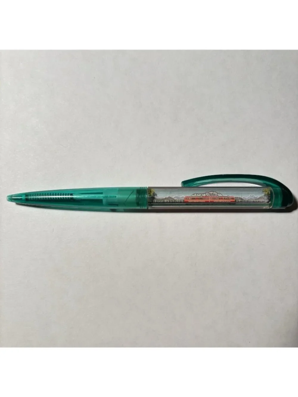 Pike's Peak Cog Railway Floaty Pen Train Tram Cars Move by Mountains Souvenir